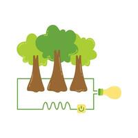 Green energy concept icons. ecology and environment related color icon set. renewable energy vector