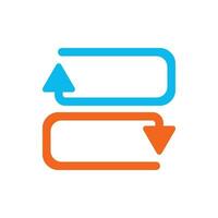 symbol of bidirectional arrows data transfer vector