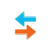 symbol of bidirectional arrows data transfer vector