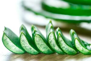 Fresh leaves of Aloe Vera photo