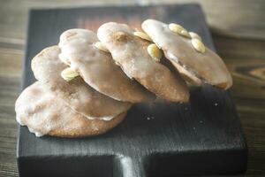 Gingerbread cookies closeup photo