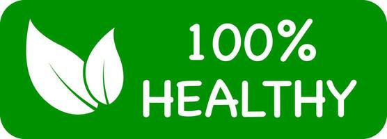 100 persent healty vector logo or icon hundrad percent healthy logo