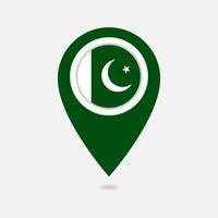 Pakistán alfiler ubicación icono. vector diseño.