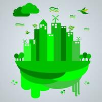 Save the planet Go Green concept design template vector