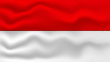 Indonesian flag waving with background. Vector illustration