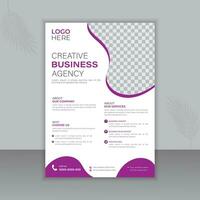 Creative business flyer and corporate design template. It can be adapted to brochures, magazines, annual reports, posters, presentations, flyers and banners, gradient colors, and white backgrounds vector