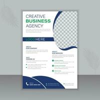 Creative business flyer and corporate design template. It can be adapted to brochures, magazines, annual reports, posters, presentations, flyers and banners, gradient colors, and white backgrounds vector