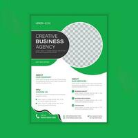 Creative business flyer and corporate design template. It can be adapted to brochures, magazines, annual reports, posters, presentations, flyers and banners, gradient colors, and white backgrounds vector