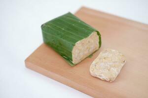 Preparing a vegan dish with tempeh photo