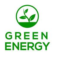 verde energía vector logo o icono, blanco antecedentes verde energía logo