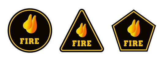 fire vector logo, sign,symbol or icon illustraion