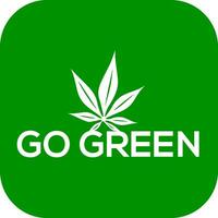 Go green vector logo or icon, white background go green logo