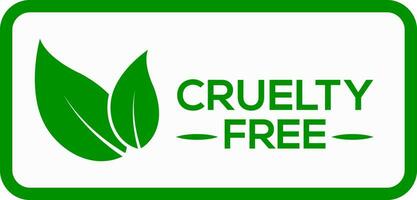 crueldad gratis vector logo o icono, verde antecedentes crueldad gratis logo