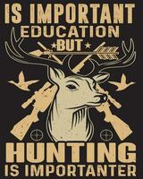 Hunting t shirt design vector