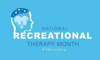 Therapeutic Recreation Month. background, banner, card, poster, template. Vector illustration.