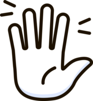 verhogen hand- icoon emoji sticker png