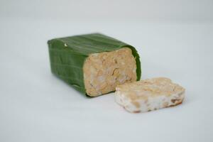Preparing a vegan dish with tempeh photo
