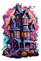 house kawaii halloween graphics white background photo