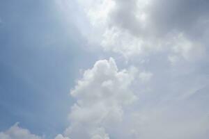 Blue sky with white clouds background photo