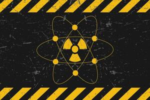 Vector illustration of nuclear, danger and radioactivity area