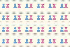 Male and female gender pattern vector illustration