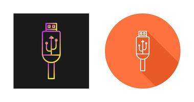 icono de vector de cable usb