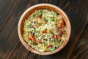 Bowl of biryani photo