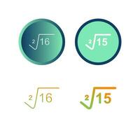 Square Root Vector Icon