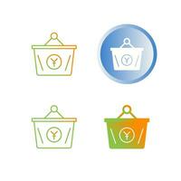 Yen Basket Vector Icon