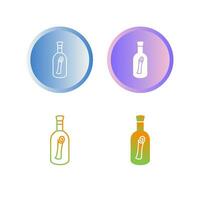 Scroll in Bottle Vector Icon