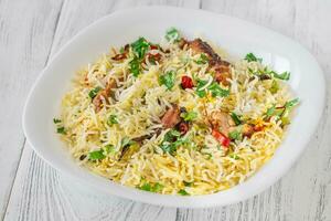 Bowl of biryani photo