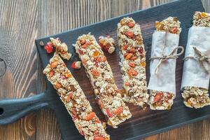 Homemade granola bars photo