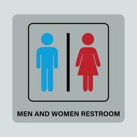 Men and women restroom icons, toilet signs vector illustration.