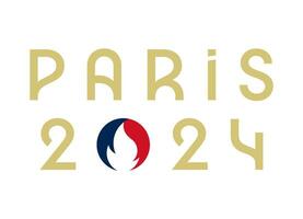 Ukraine, Kharkiv - August, 2, 2023. Paris, France, 2024 Summer Olympics official logo. vector