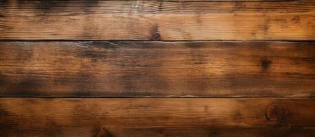 Texture of the aged brown wooden table floor photo