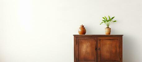 White background holding a wooden cabinet photo