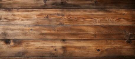 Texture of the aged brown wooden table floor photo