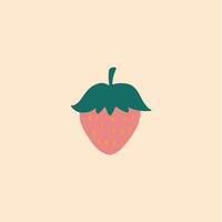 Strawberry Symbol Design. Social Media Post. Fruit Vector Illustration.