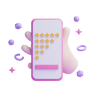 customer feedback rating icon with smartphone in hand png
