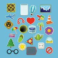 big stickers set vector