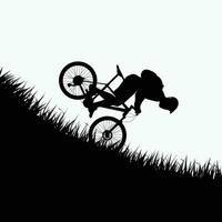 man falling from bicycle vector