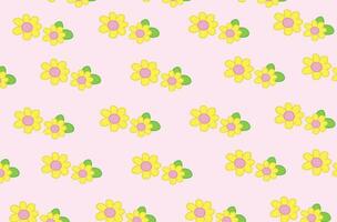 Seamless pattern yellow flowers for background vector