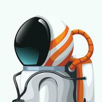 astronaut close side view vector