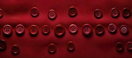 Red textured pattern with buttons photo