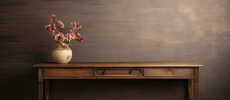 Isolated console table made of wood photo