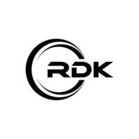 rdk logo diseño, inspiración para un único identidad. moderno elegancia y creativo diseño. filigrana tu éxito con el sorprendentes esta logo. vector