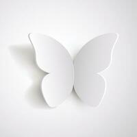 blanco papel mariposa vector