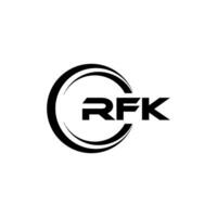 rfk logo diseño, inspiración para un único identidad. moderno elegancia y creativo diseño. filigrana tu éxito con el sorprendentes esta logo. vector