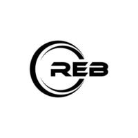 reb logo diseño, inspiración para un único identidad. moderno elegancia y creativo diseño. filigrana tu éxito con el sorprendentes esta logo. vector