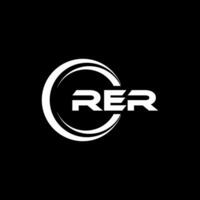 RER Logo Design, Inspiration for a Unique Identity. Modern Elegance and Creative Design. Watermark Your Success with the Striking this Logo. vector